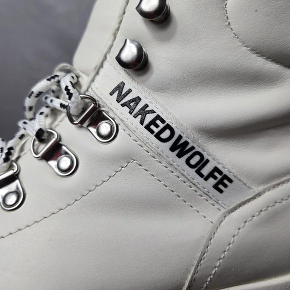 Naked Wolfe Art Wicked Leather Platform Boots Retro Chunky Heel Women's Sz 10 - Picture 16 of 16